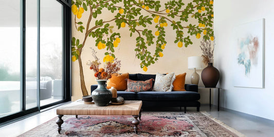 Mediterranean Lemon Branch Peel and Stick Wall Mural - Floral, Botanical, Mural