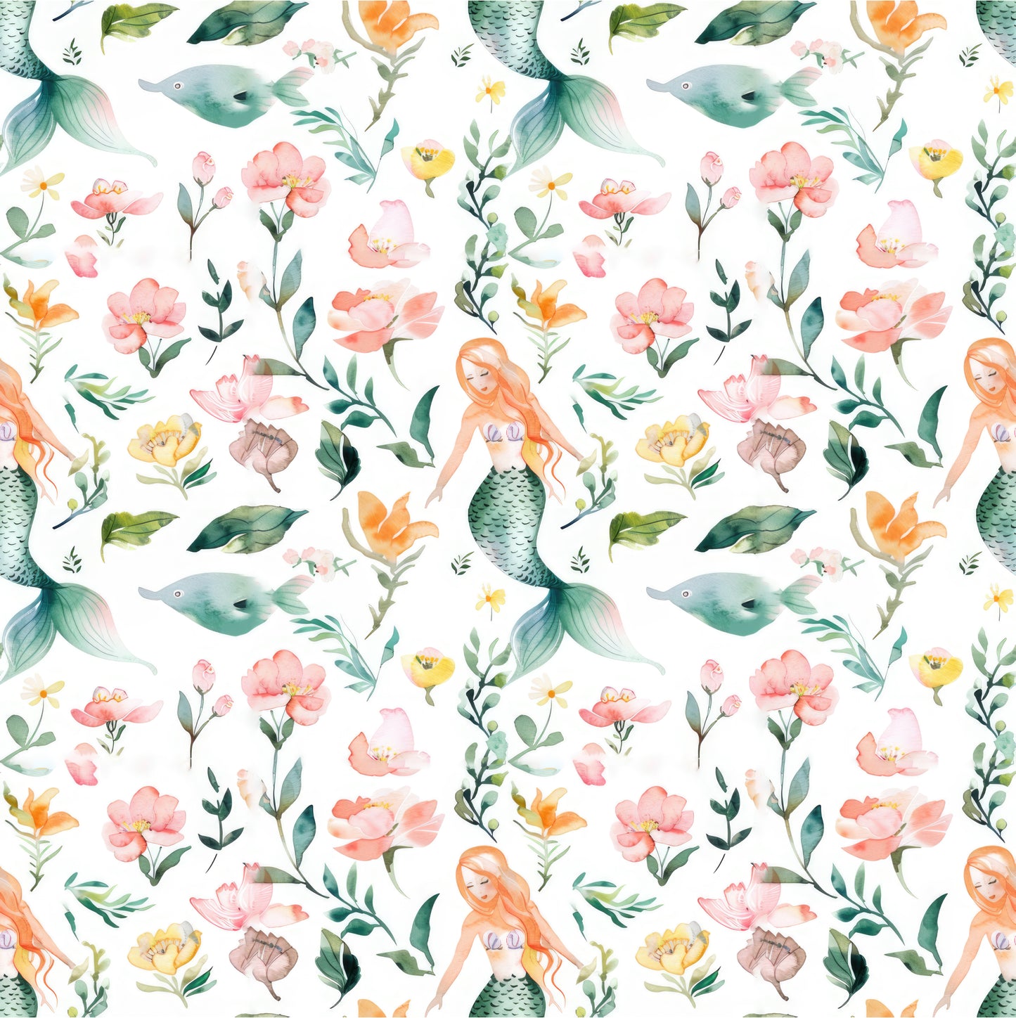 Mermaid Garden Wallpaper
