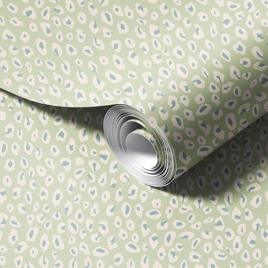 Mint Leopard Wallpaper
