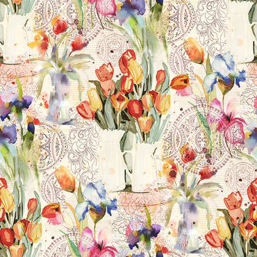 Sketchbook Floral Studio Study Peel and Stick Wallpaper