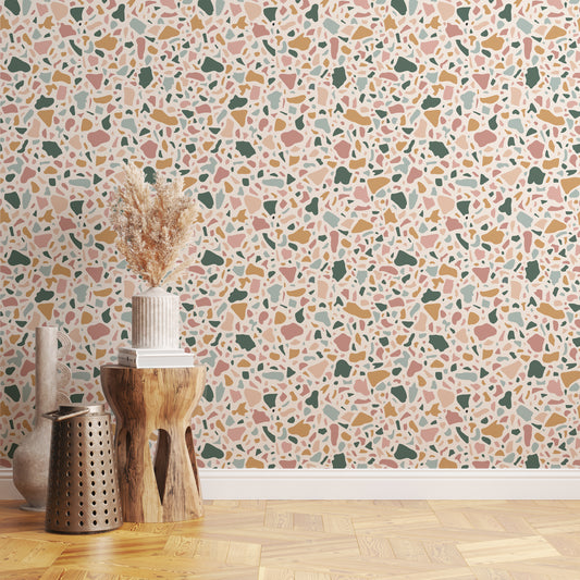 Multicolor Terrazzo Wallpaper