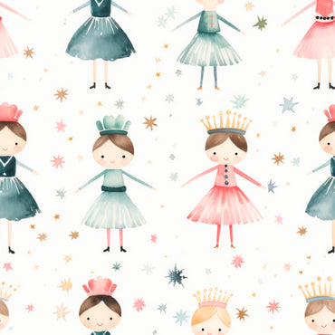 Nutcracker Ballet peel and stick wallpaper pattern detail
