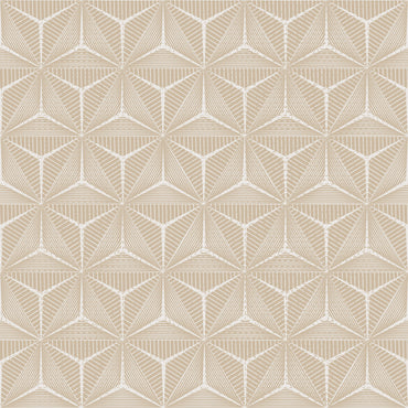 Beige geometric patterned wallpaper