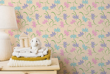 Pastel Petals Peel and Stick Wallpaper
