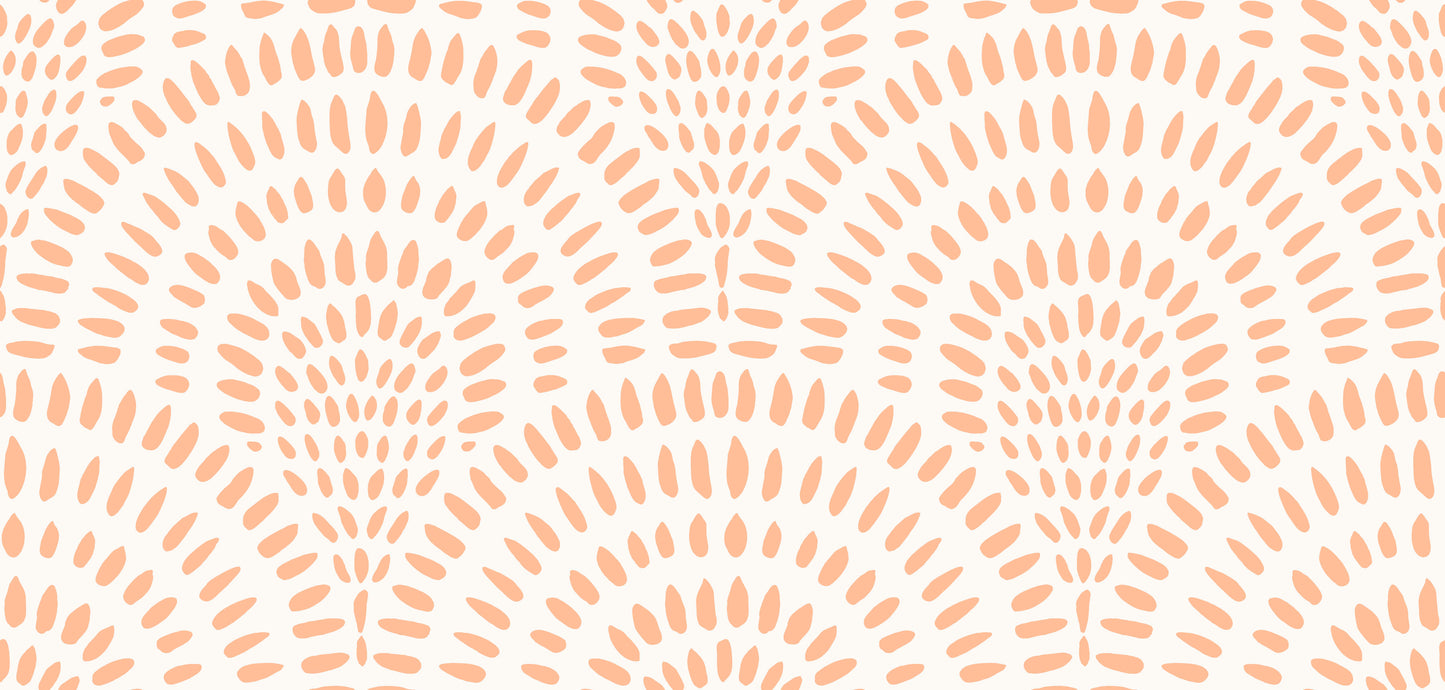 Peach Fuzz Scallops Wallpaper