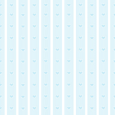A striped pattern featuring hearts in light blue colors on a white background.