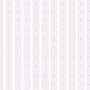 A striped pattern featuring hearts in light pink colors on a white background.