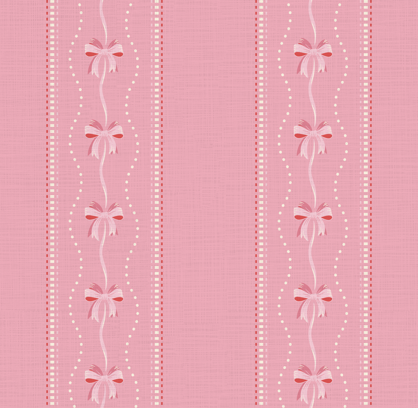 Preppy Bows in Pink Wallpaper