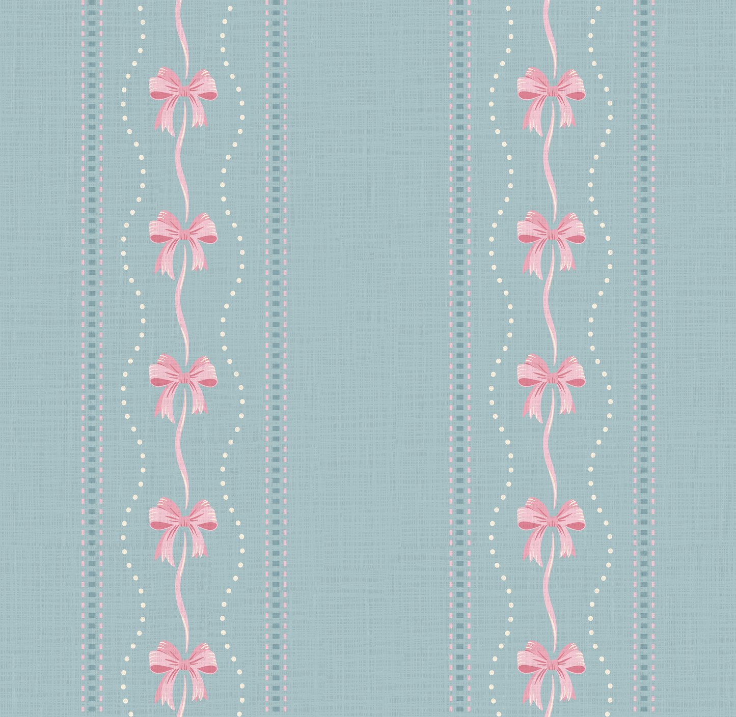 Preppy Bows in Blue and Pink Wallpaper