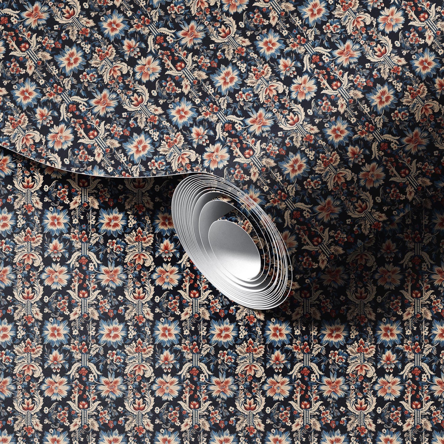Rich and Dark Geometric peel and stick wallpaper room mockup