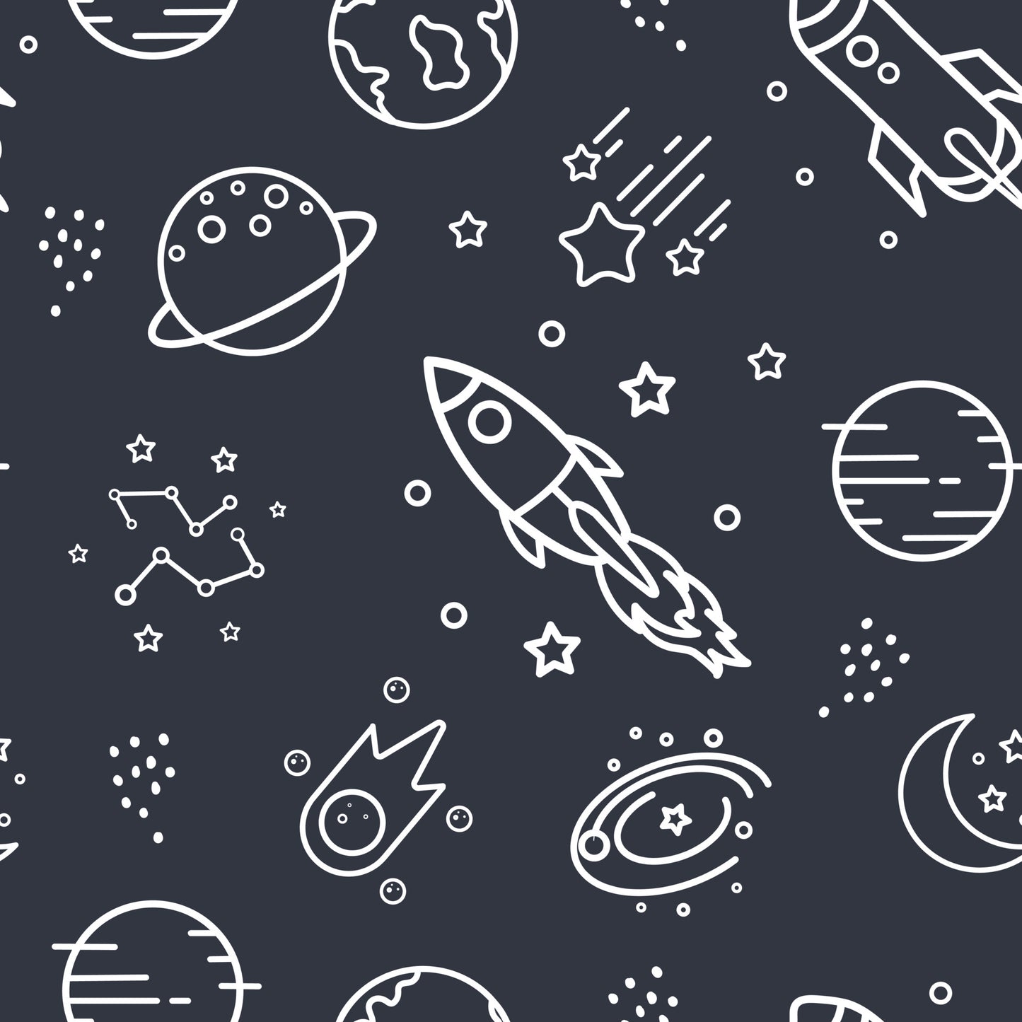 Rocketships and Stars Wallpaper