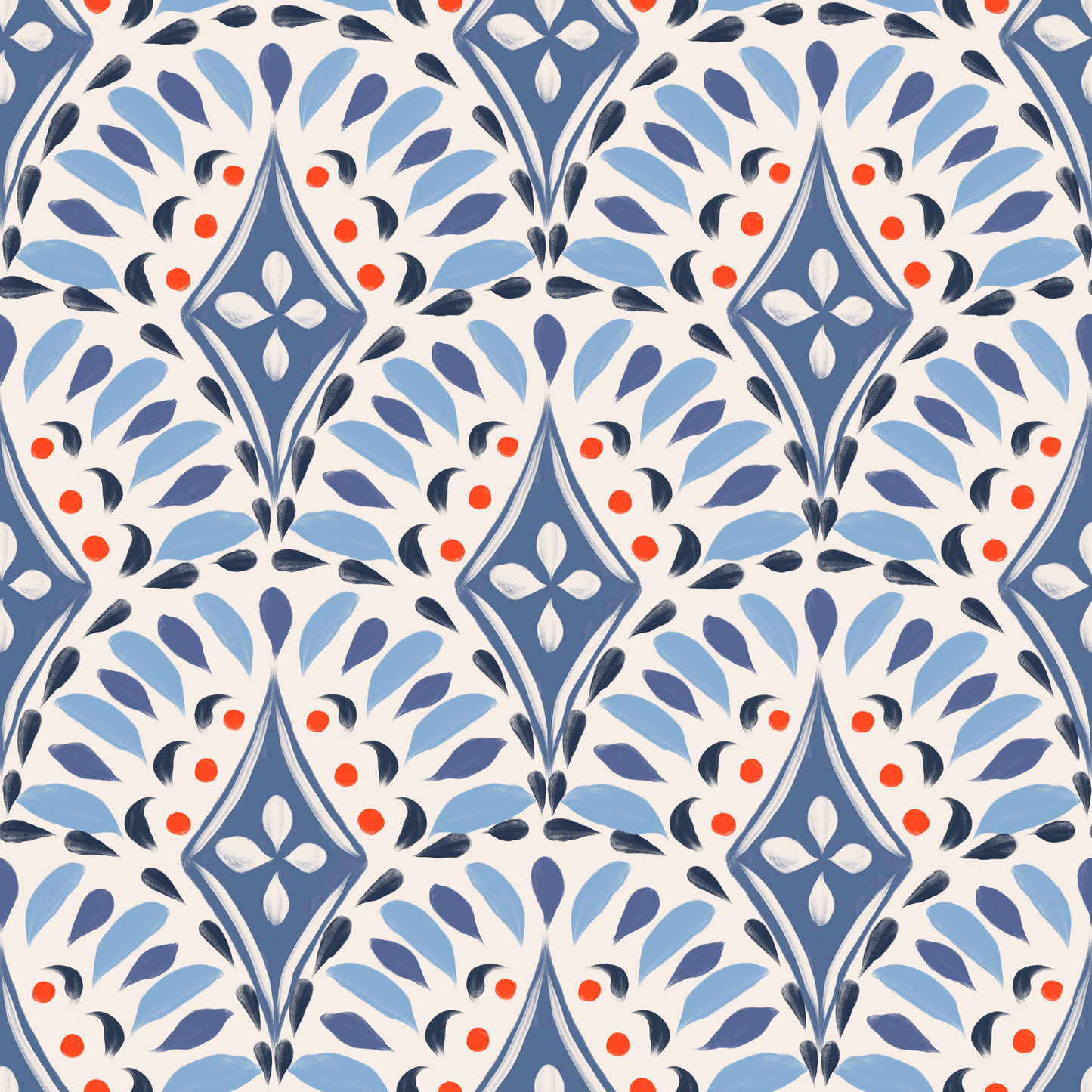 Scallops in Blue Jeans Wallpaper