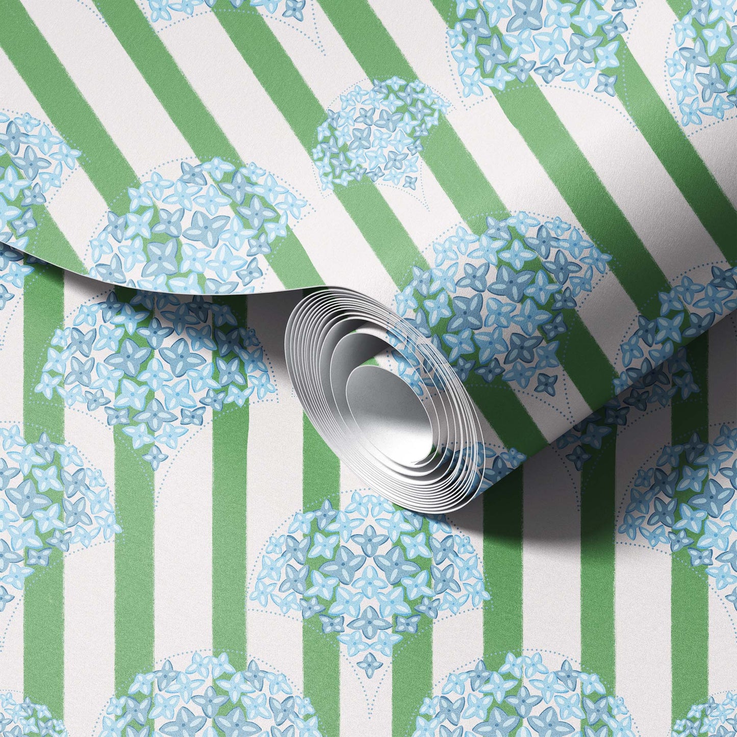 Scalloped Hydrangeas Wallpaper