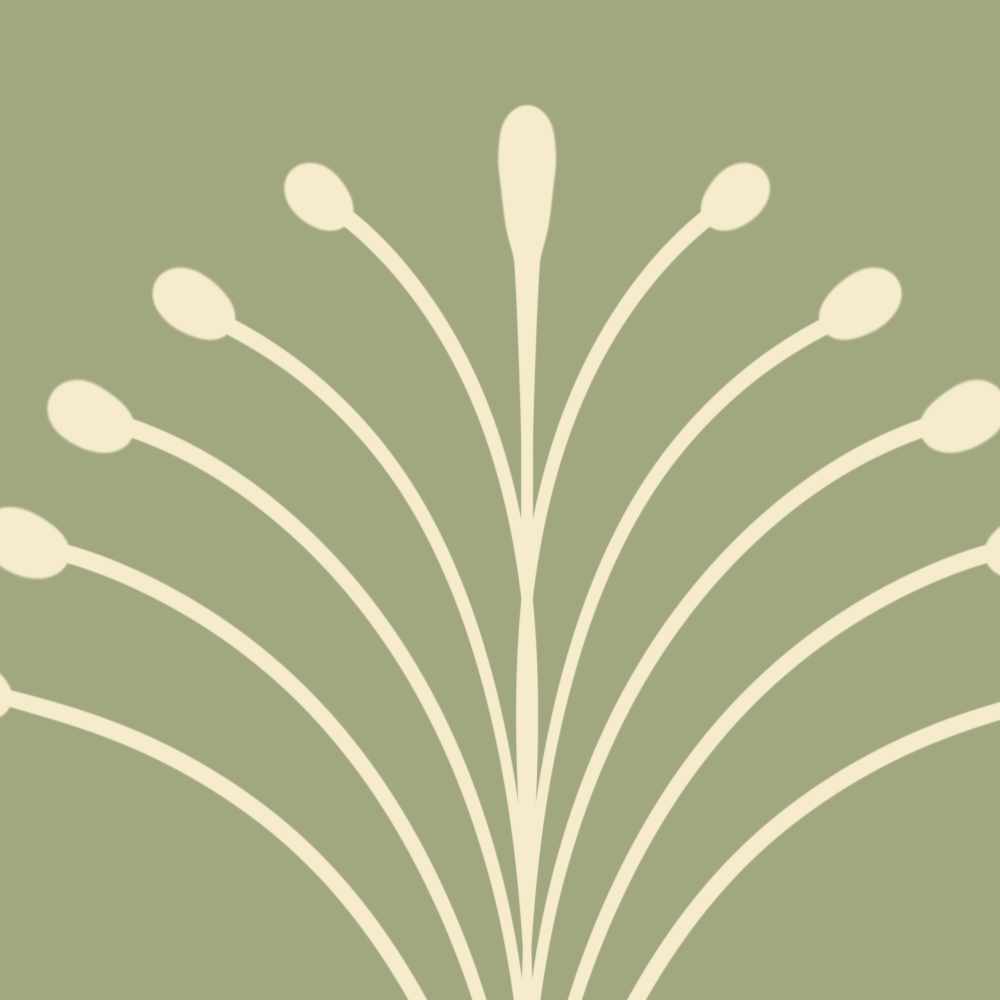 Scalloped Stems Peel and Stick Wallpaper - Botanical, Scallop, Modern
