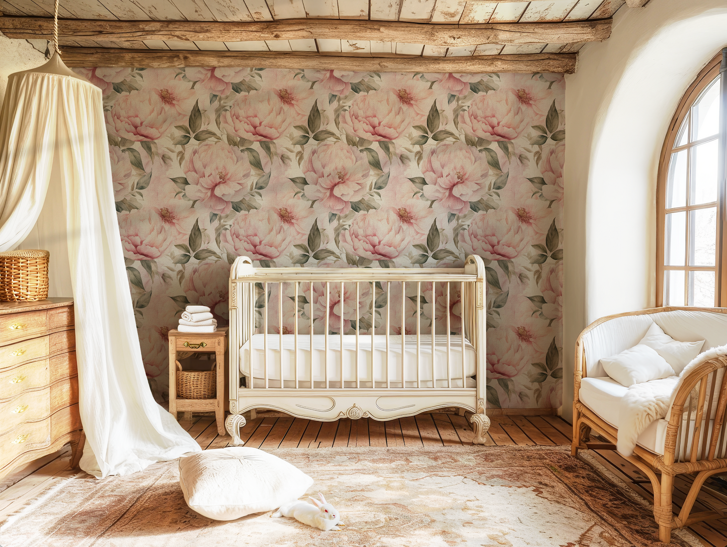 Light Pink Peonies Wallpaper