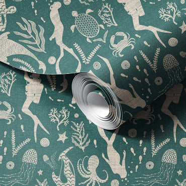 Scuba Toile Wallpaper
