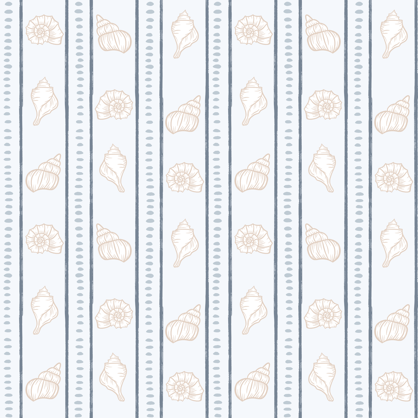 Seashell Stripe Wallpaper