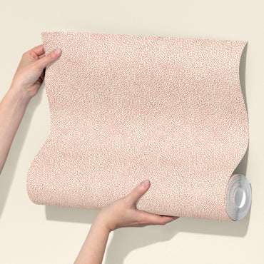 Audrey's Seedlings in Light Red and Cream Wallpaper