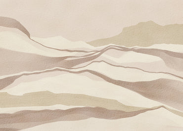 Serene Desert Waves Peel and Stick Wall Mural - Desert, Neutral, Mural