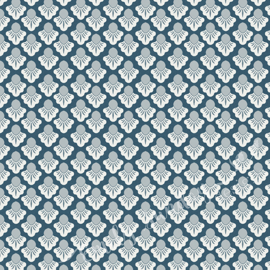 Small Scale Art Deco Flower Texture Peel and Stick Wallpaper - Drawing, Drawn, Floral