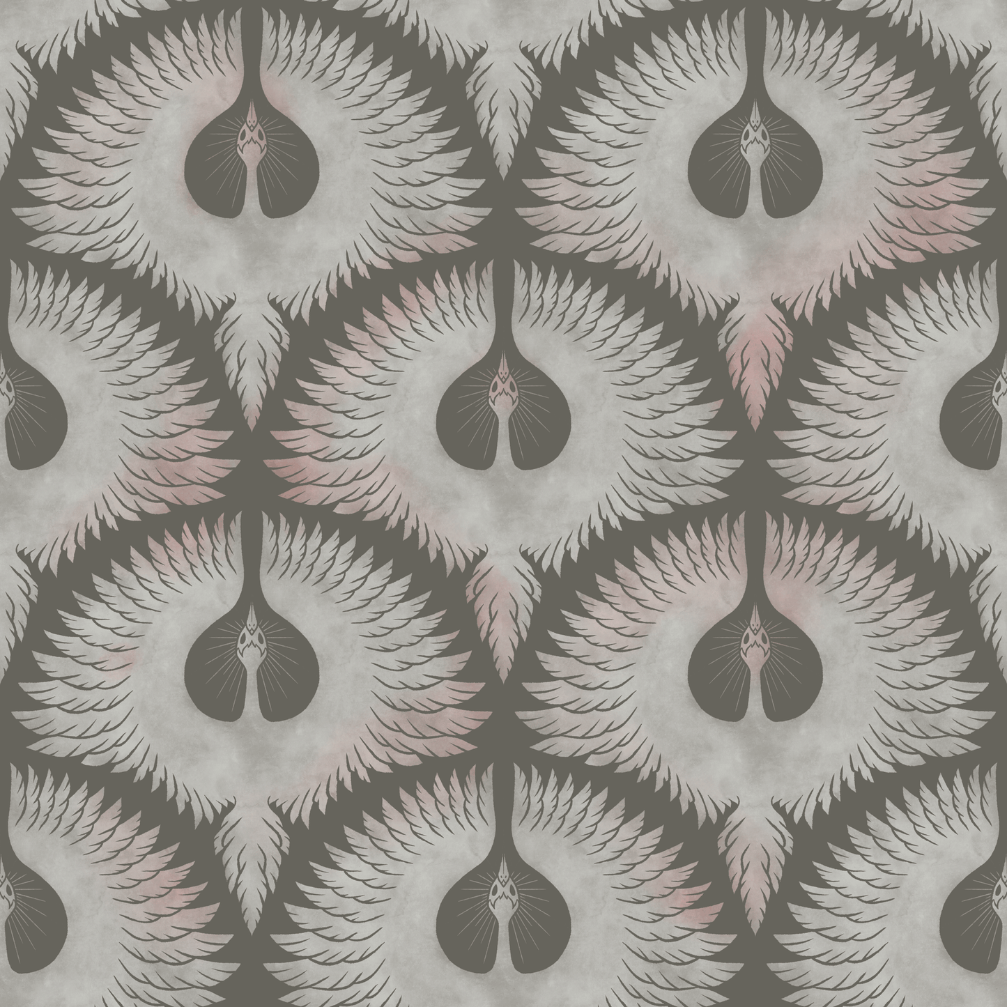 Soaring Birds in Gray Wallpaper