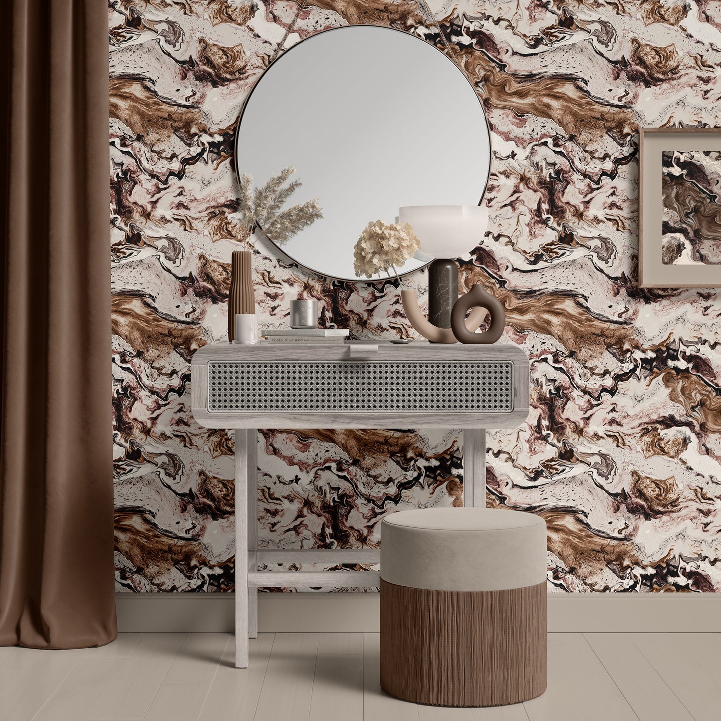 Stone Flow Peel and Stick Wallpaper Sample