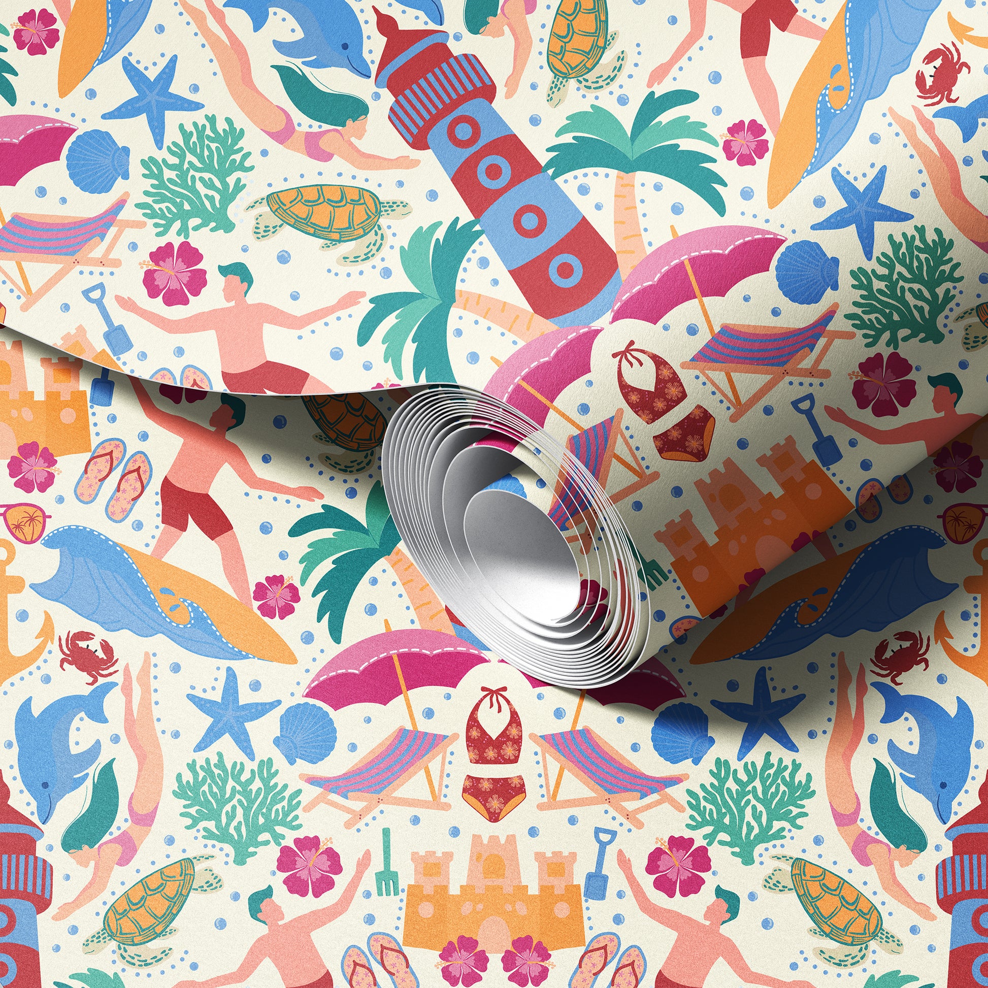 Summer Beach Day Wallpaper.