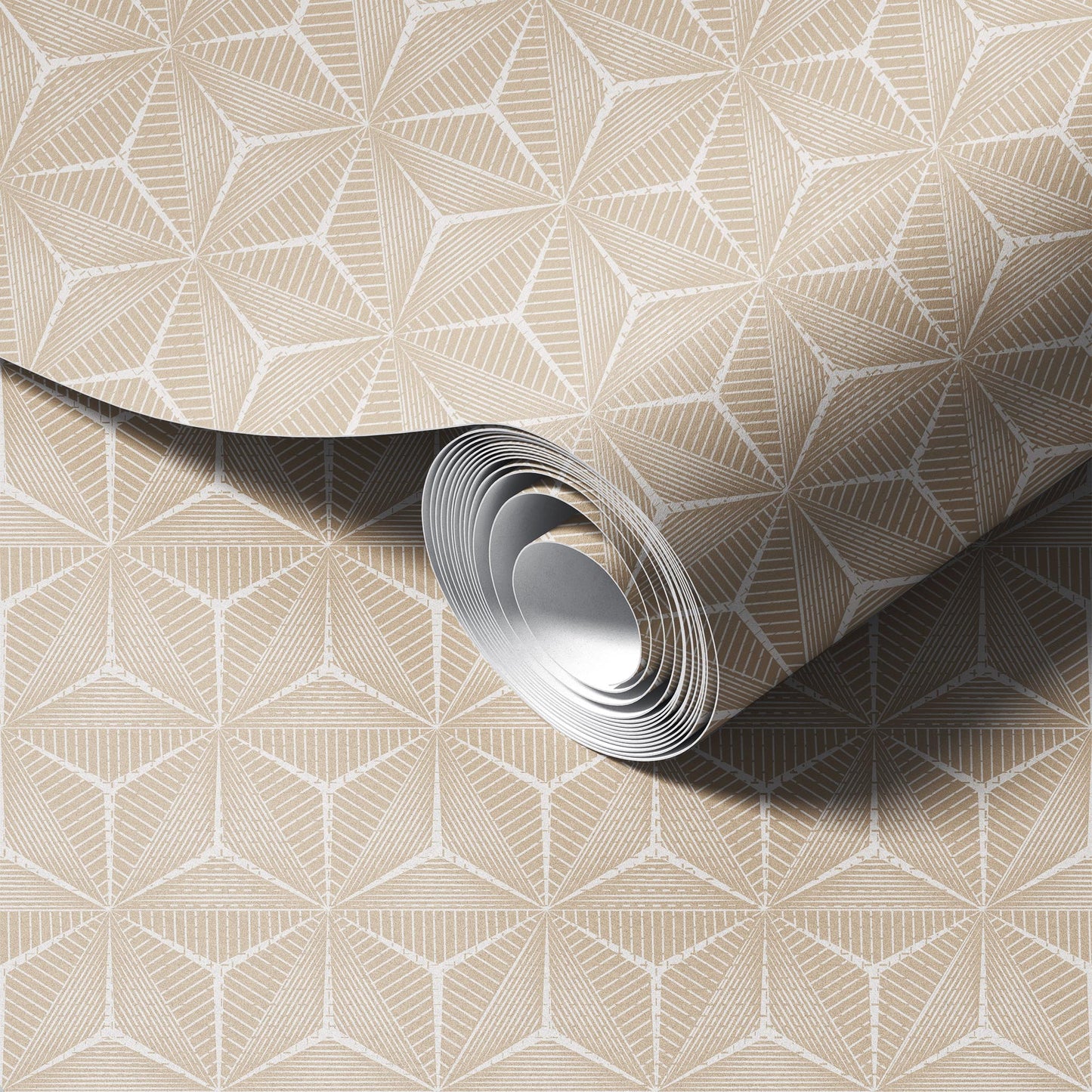 Textured and Tonal Asanoha Wallpaper
