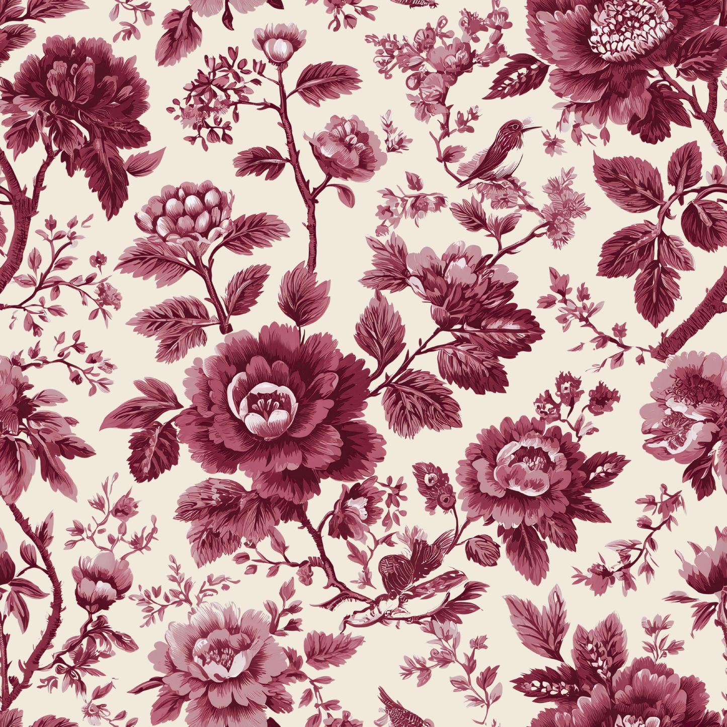 Toile Spring Garden Peel and Stick Wallpaper