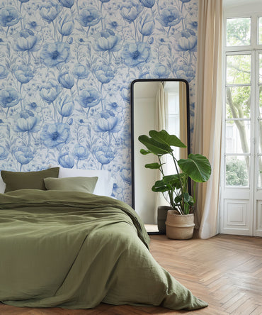 Toile Spring Tulip Garden Peel and Stick Wallpaper
