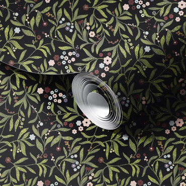 Twilight Canopy peel and stick wallpaper room mockup