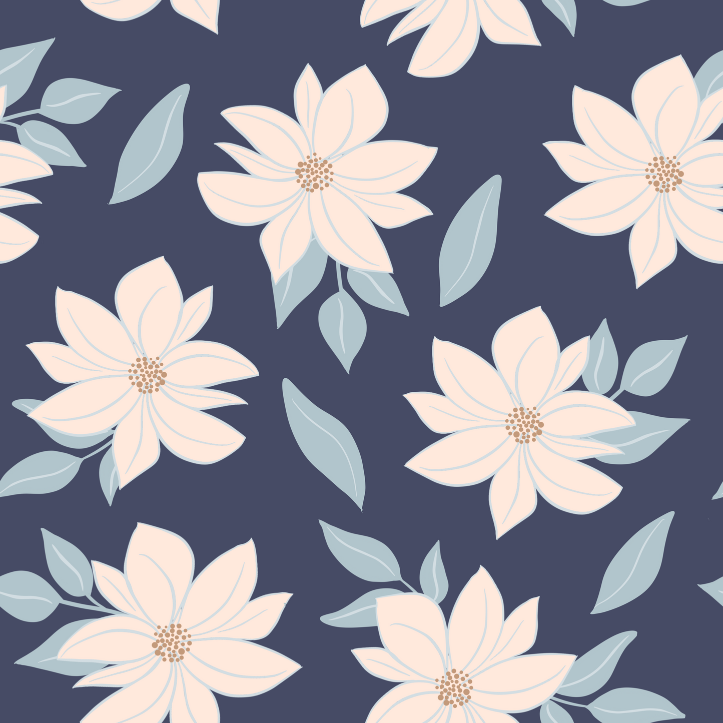 Twilight Blooms Peel and Stick Wallpaper
