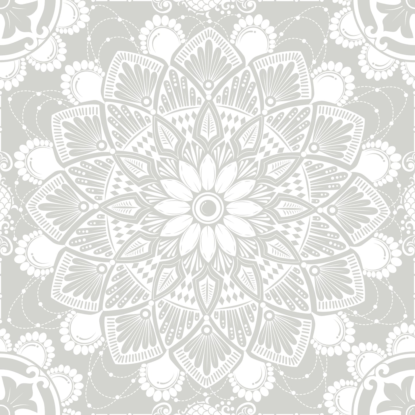 Vintage Glam Grey Wallpaper