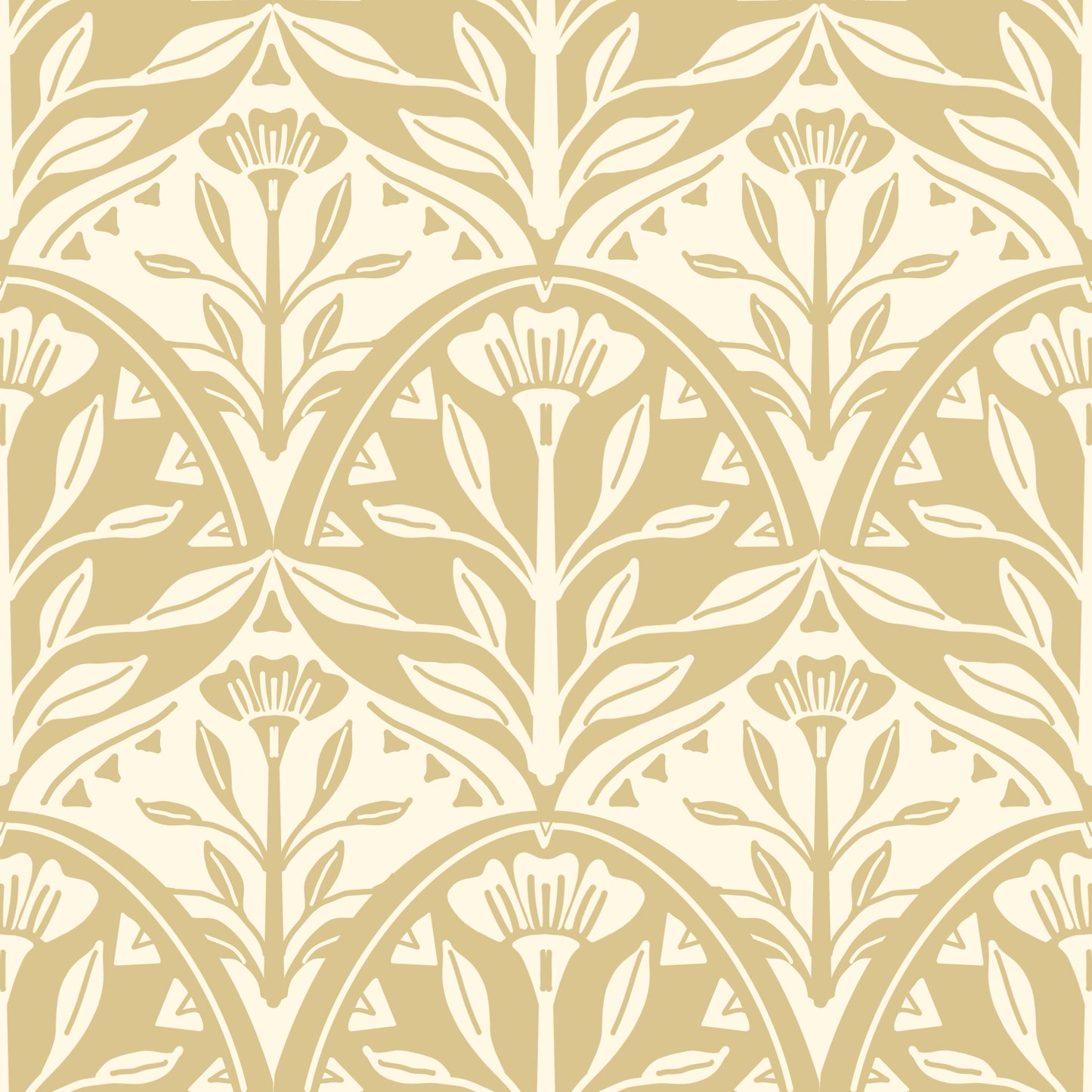 Vintage Golden Blooms Peel and Stick Wallpaper