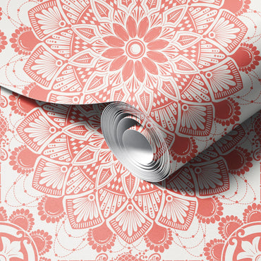 Vintage Glam Coral Wallpaper