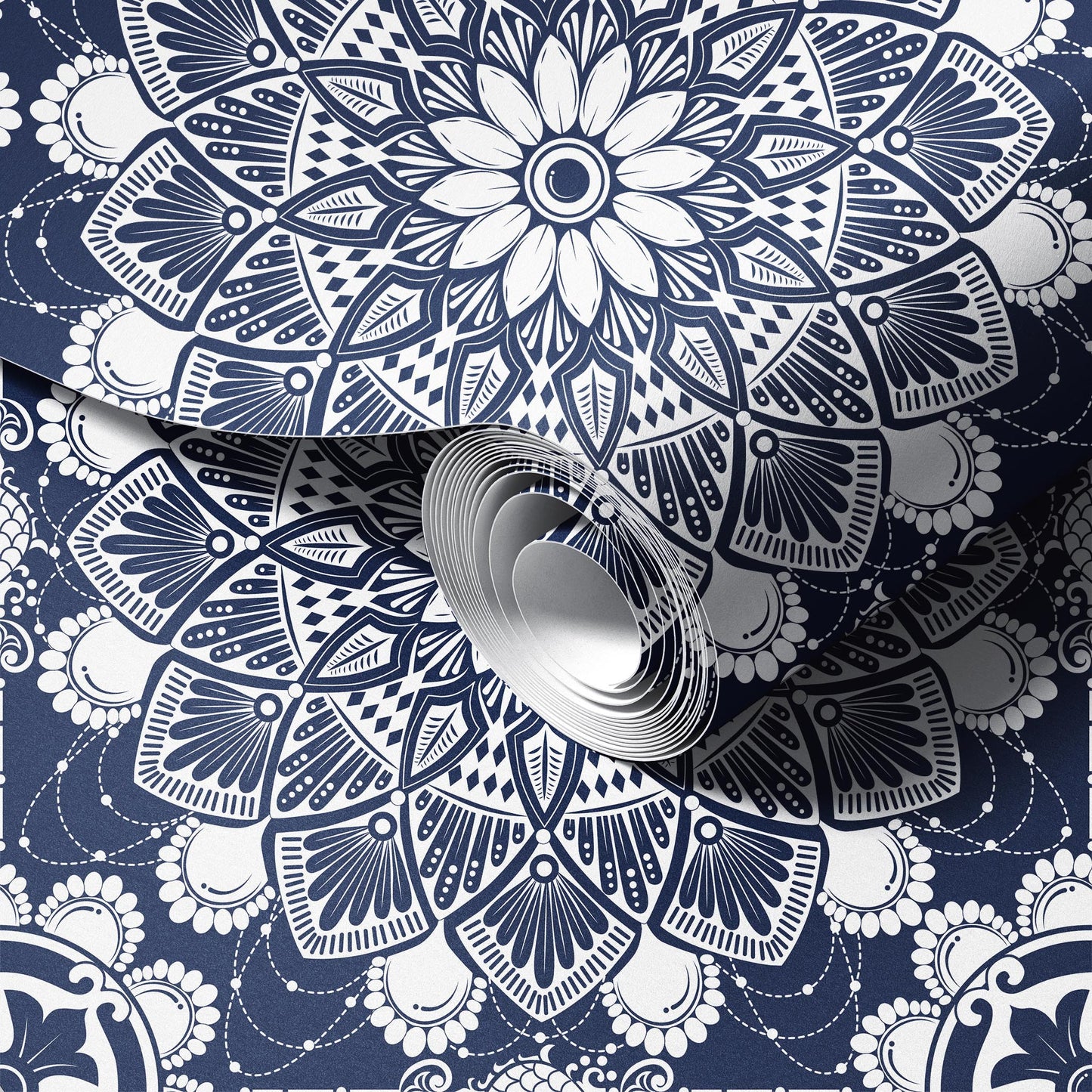 Vintage Glam Indigo Peel and Stick Wallpaper