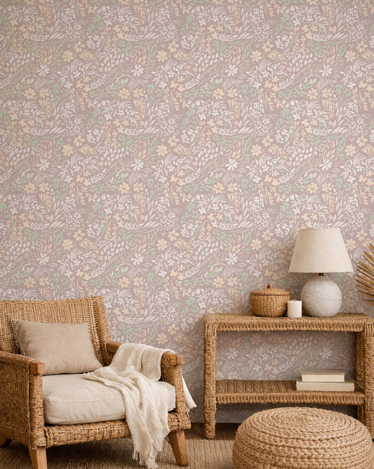 Whimsical Flowers Wallpaper