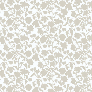 Beige floral pattern on a white background