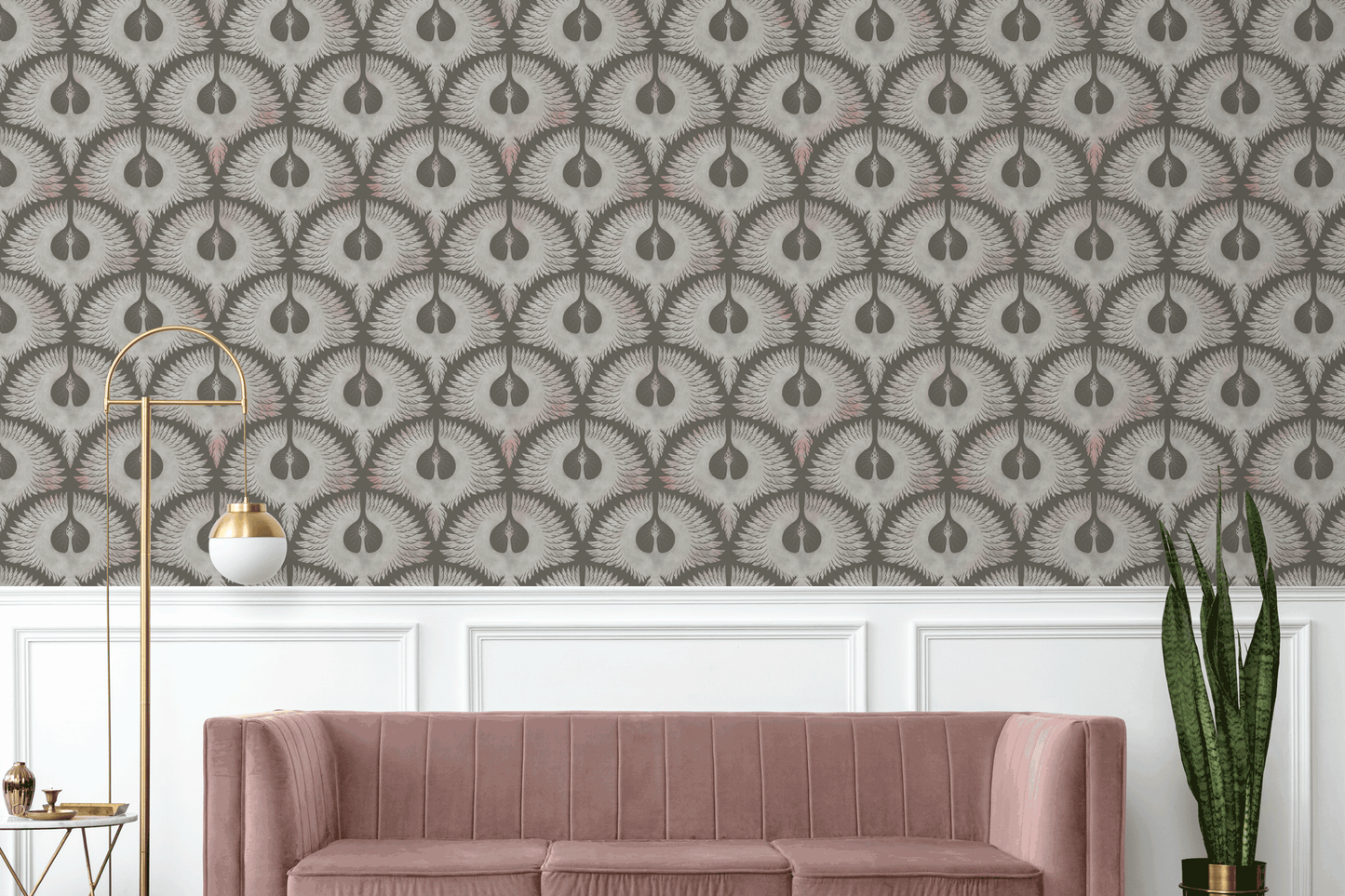 Soaring Birds in Gray Wallpaper