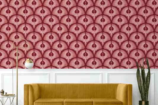 Soaring Birds in Scarlet Wallpaper