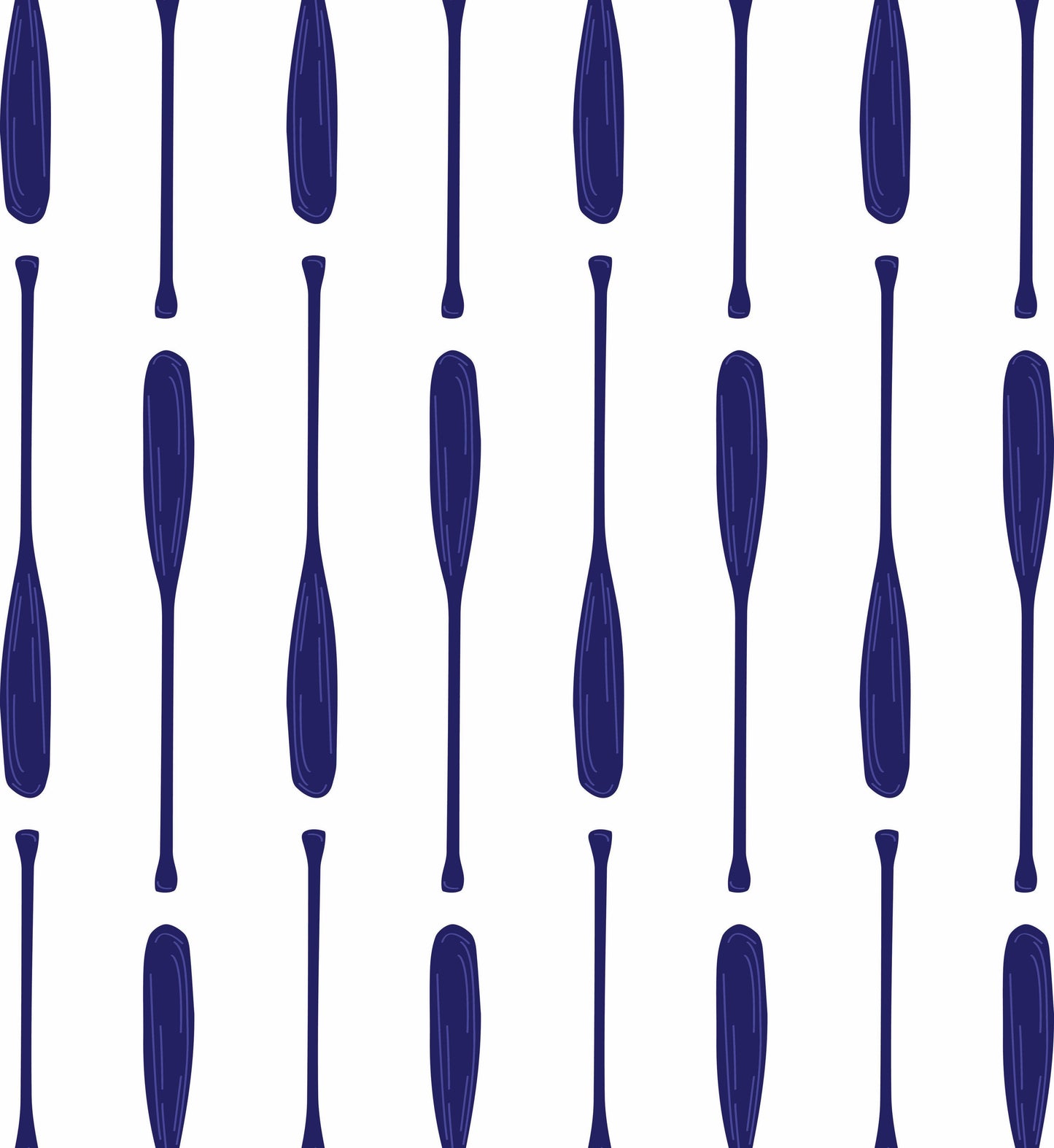 Lake Life Oars Print Wallpaper in Navy