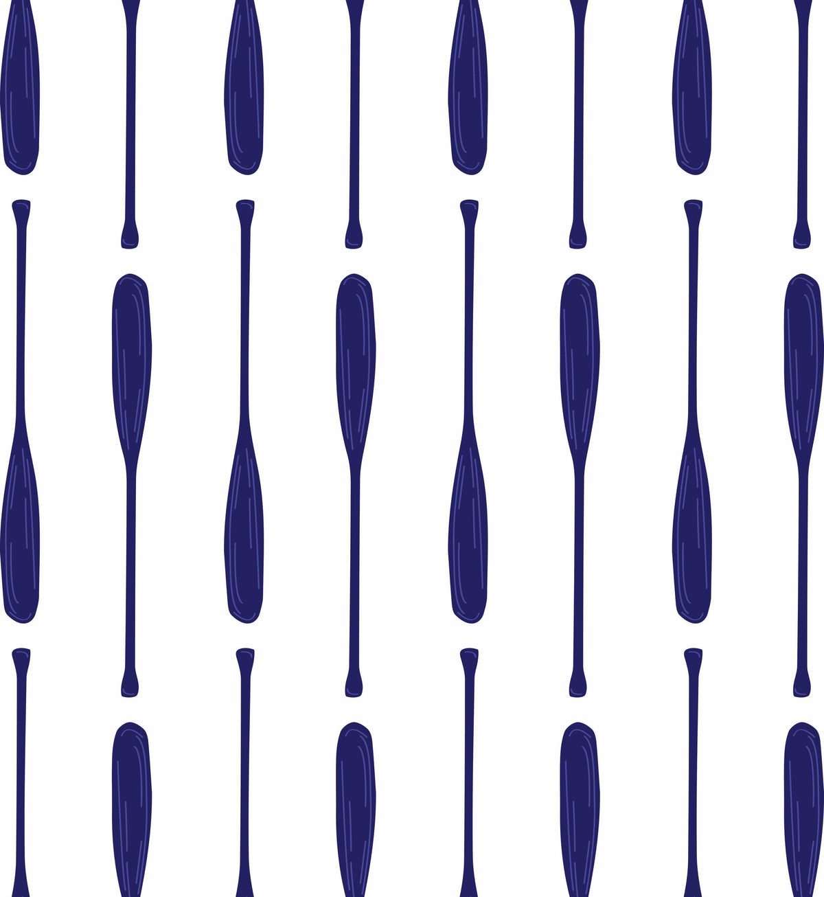 Lake Life Oars Print Blue peel and stick wallpaper pattern detail