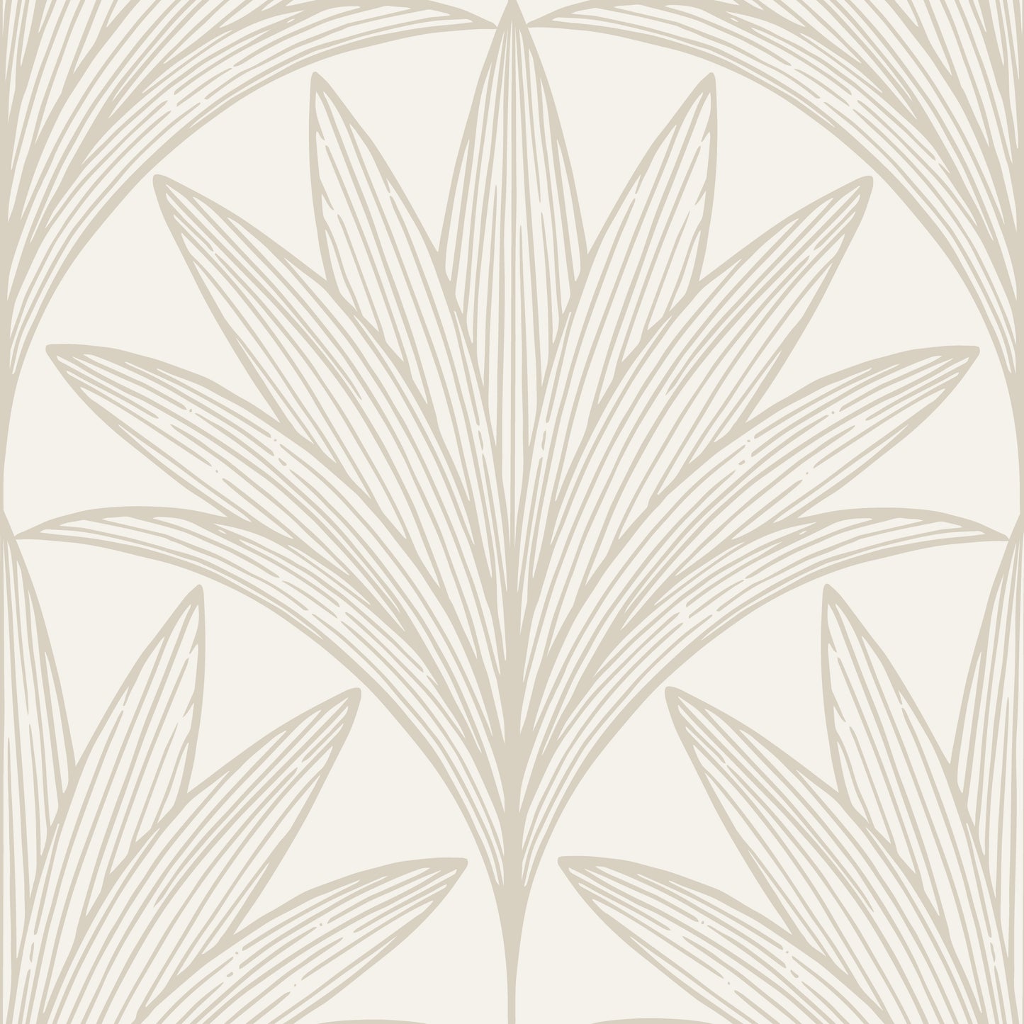 Art Deco Palm Leaves Wallpaper