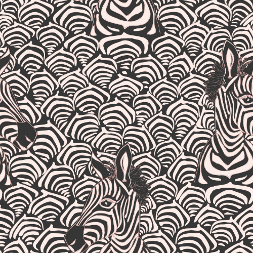 Art Deco Zebra Wallpaper