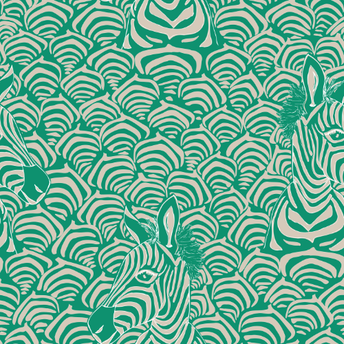 Art Deco Zebra Wallpaper