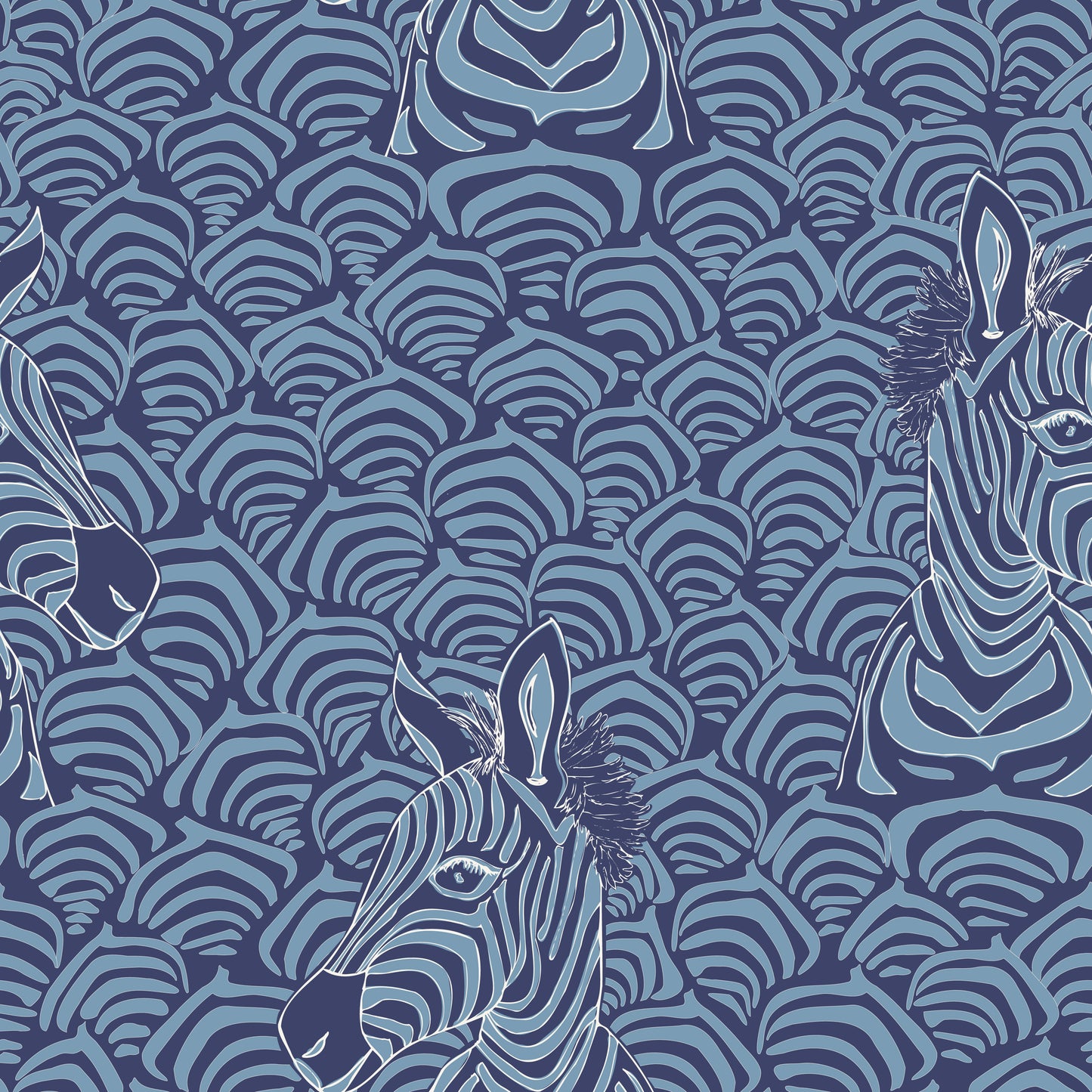 Art Deco Zebra Wallpaper
