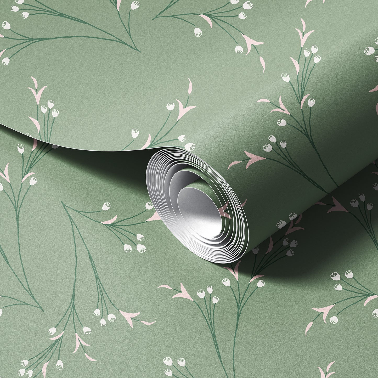 Art Nouveau Branches Wallpaper