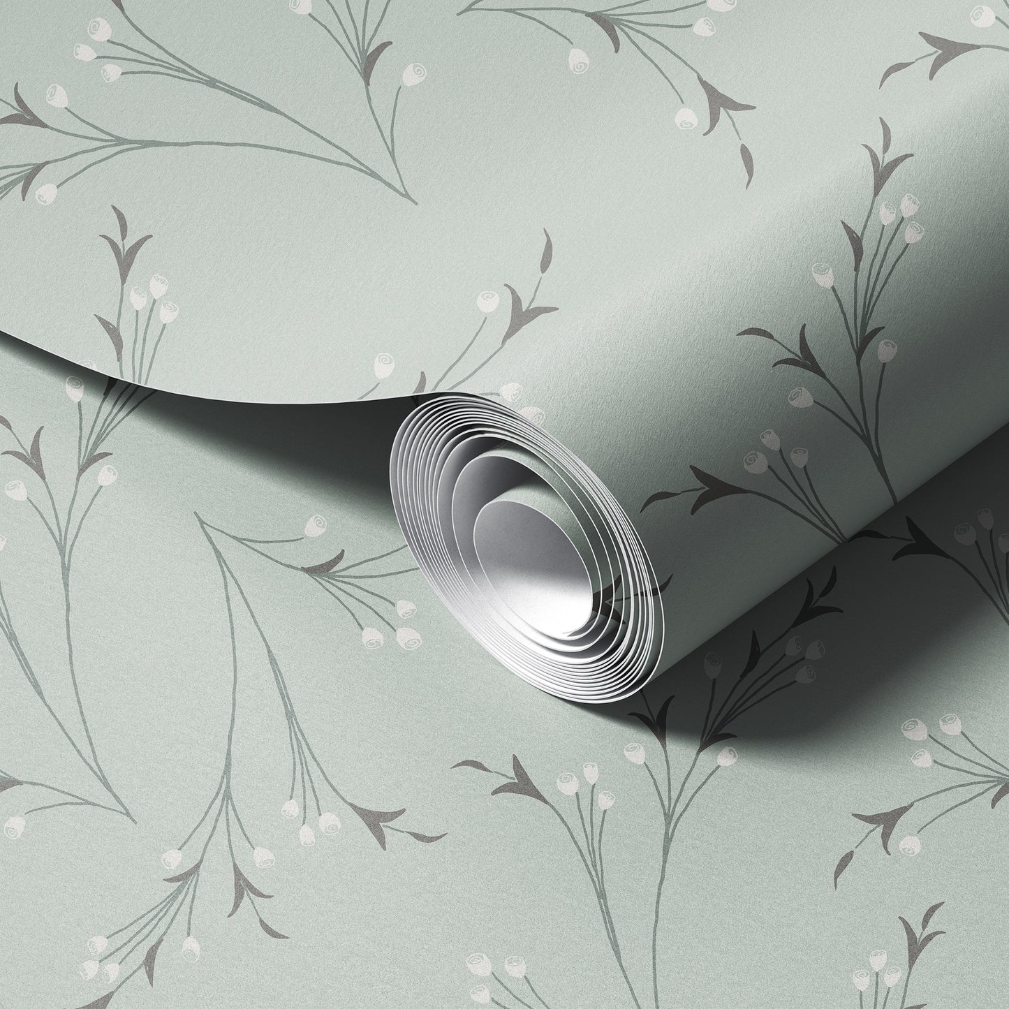Art Nouveau Branches Wallpaper