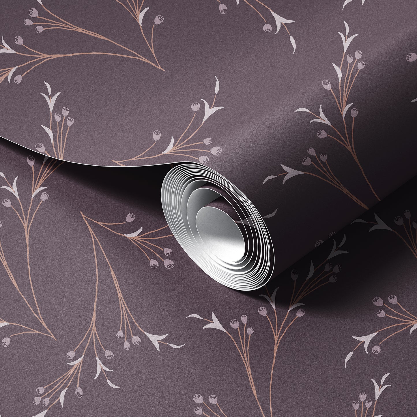 Art Nouveau Branches Wallpaper