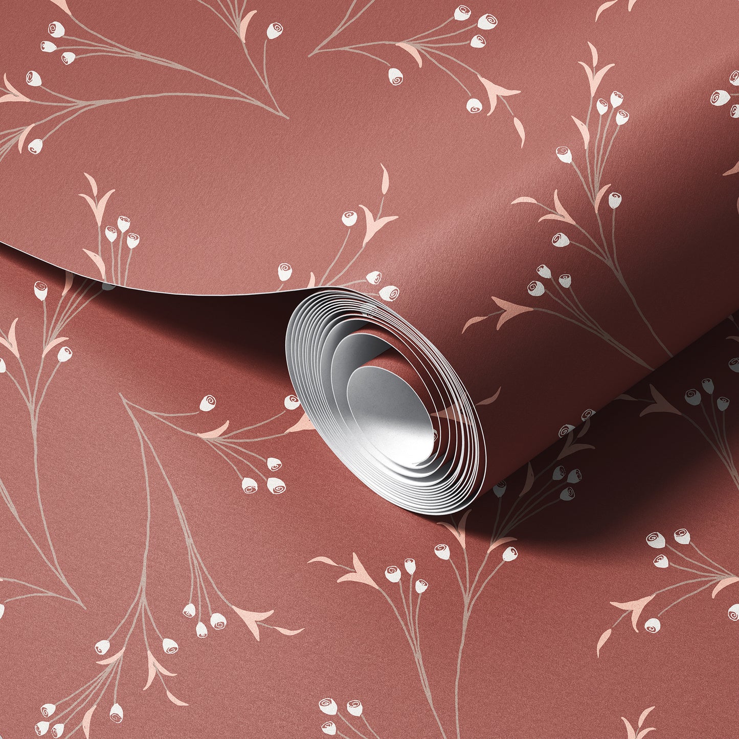 Art Nouveau Branches Wallpaper